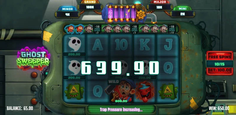 Ghost Sweeper - stór sigur í Free Spins umferðinni með margfaldara